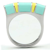 TK528 - High polished (no plating) Stainless Steel Ring with No Stone - Alamode - Flyclothing LLC