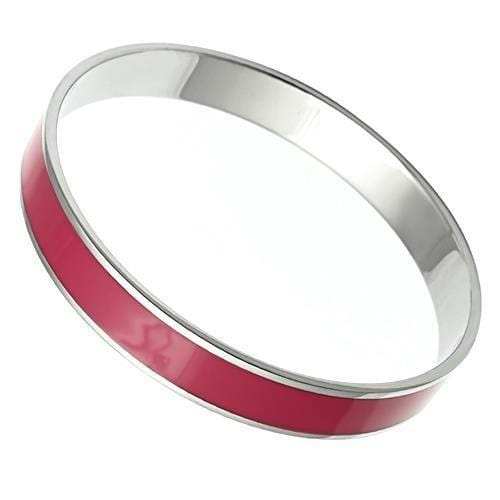 TK534 - High polished (no plating) Stainless Steel Bangle with Epoxy in Siam - Alamode - Flyclothing LLC