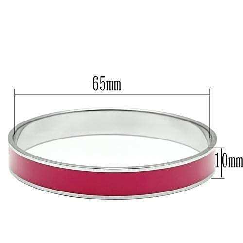 TK534 - High polished (no plating) Stainless Steel Bangle with Epoxy in Siam - Alamode - Flyclothing LLC