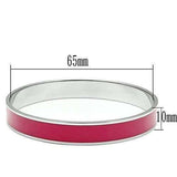 TK534 - High polished (no plating) Stainless Steel Bangle with Epoxy in Siam - Alamode - Flyclothing LLC