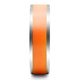 TK544 - High polished (no plating) Stainless Steel Ring with Epoxy in Orange - Alamode - Flyclothing LLC