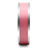 TK545 - High polished (no plating) Stainless Steel Ring with Epoxy in Rose - Alamode - Flyclothing LLC