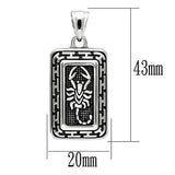 TK546 - High polished (no plating) Stainless Steel Chain Pendant with No Stone - Alamode - Flyclothing LLC