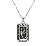 TK546 - High polished (no plating) Stainless Steel Chain Pendant with No Stone - Alamode - Flyclothing LLC