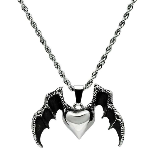 TK549 - High polished (no plating) Stainless Steel Chain Pendant with No Stone - Alamode - Flyclothing LLC