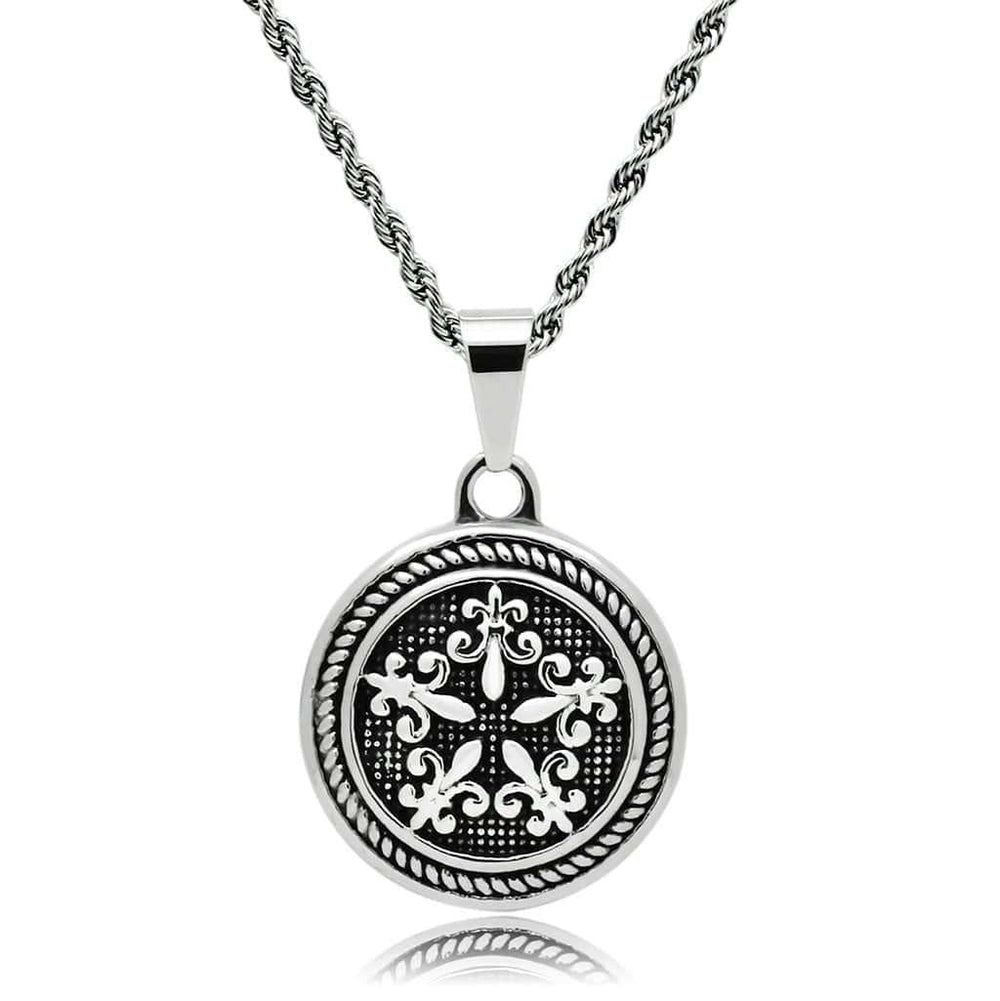 TK551 - High polished (no plating) Stainless Steel Chain Pendant with No Stone - Alamode - Flyclothing LLC