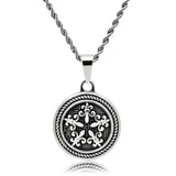 TK551 - High polished (no plating) Stainless Steel Chain Pendant with No Stone - Alamode - Flyclothing LLC