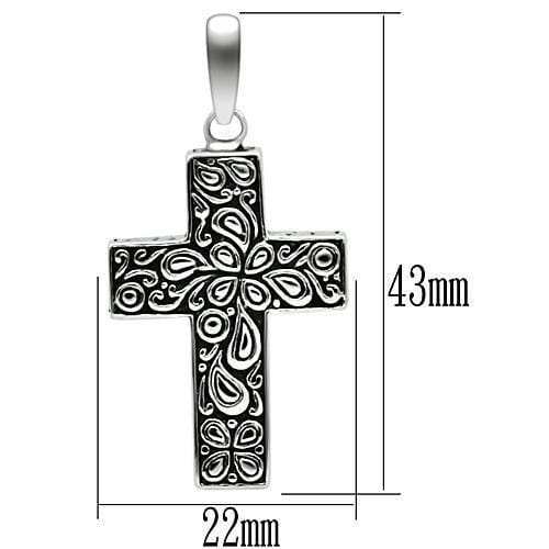 TK553 - High polished (no plating) Stainless Steel Necklace with No Stone - Alamode - Flyclothing LLC