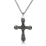 TK554 - High polished (no plating) Stainless Steel Necklace with No Stone - Alamode - Flyclothing LLC