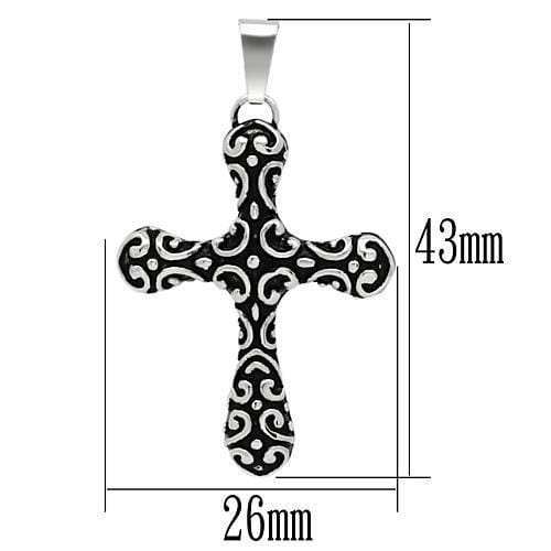 TK554 - High polished (no plating) Stainless Steel Necklace with No Stone - Alamode - Flyclothing LLC