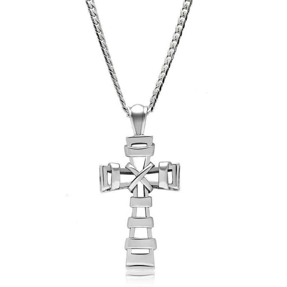 TK555 - High polished (no plating) Stainless Steel Necklace with No Stone - Alamode - Flyclothing LLC