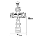 TK555 - High polished (no plating) Stainless Steel Necklace with No Stone - Alamode - Flyclothing LLC