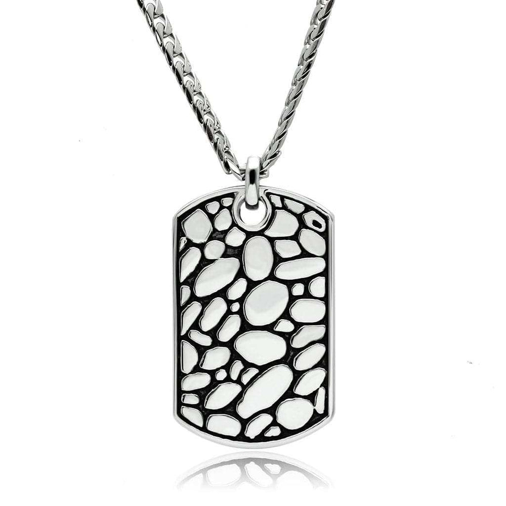 TK556 - High polished (no plating) Stainless Steel Necklace with No Stone - Alamode - Flyclothing LLC