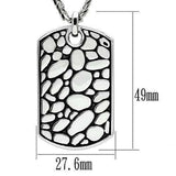 TK556 - High polished (no plating) Stainless Steel Necklace with No Stone - Alamode - Flyclothing LLC