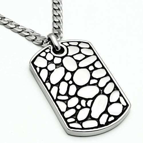 TK556 - High polished (no plating) Stainless Steel Necklace with No Stone - Alamode - Flyclothing LLC