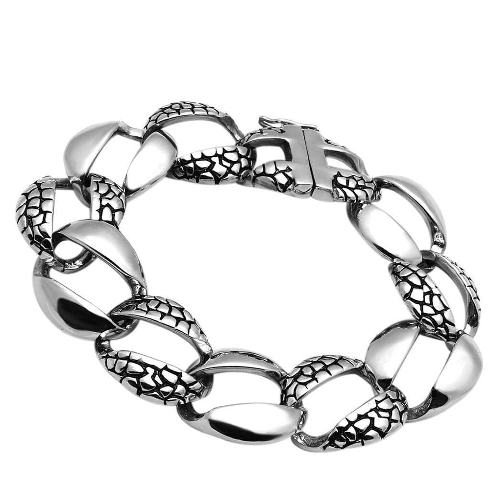 TK565 - High polished (no plating) Stainless Steel Bracelet with No Stone - Alamode - Flyclothing LLC