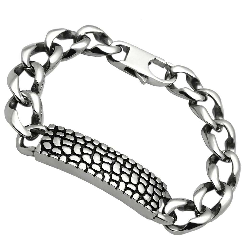 TK566 - High polished (no plating) Stainless Steel Bracelet with No Stone - Alamode - Flyclothing LLC