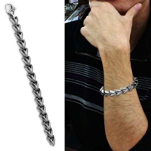 TK571 - High polished (no plating) Stainless Steel Bracelet with No Stone - Alamode - Flyclothing LLC