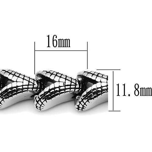 TK571 - High polished (no plating) Stainless Steel Bracelet with No Stone - Alamode - Flyclothing LLC