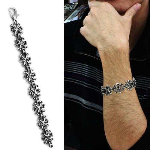 TK576 - High polished (no plating) Stainless Steel Bracelet with No Stone - Alamode - Flyclothing LLC