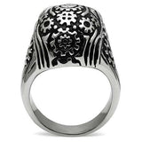 TK580 - High polished (no plating) Stainless Steel Ring with No Stone - Alamode - Flyclothing LLC