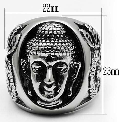 TK582 - High polished (no plating) Stainless Steel Ring with No Stone - Alamode - Flyclothing LLC