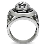 TK582 - High polished (no plating) Stainless Steel Ring with No Stone - Alamode - Flyclothing LLC