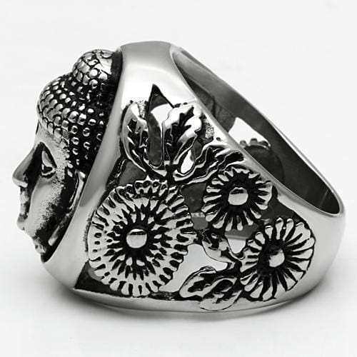 TK582 - High polished (no plating) Stainless Steel Ring with No Stone - Alamode - Flyclothing LLC