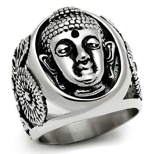 TK582 - High polished (no plating) Stainless Steel Ring with No Stone - Alamode - Flyclothing LLC