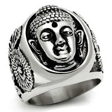 TK582 - High polished (no plating) Stainless Steel Ring with No Stone - Alamode - Flyclothing LLC