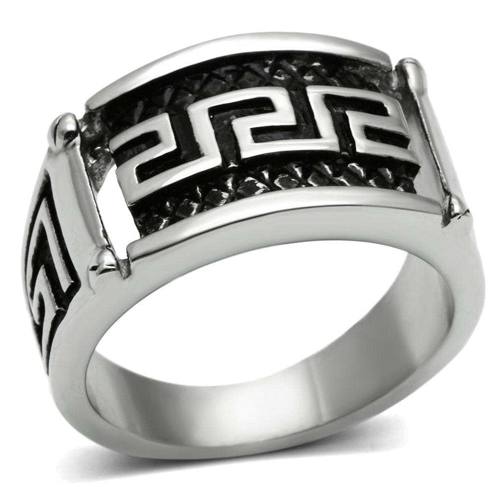 TK584 - High polished (no plating) Stainless Steel Ring with No Stone - Alamode - Flyclothing LLC
