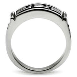 TK584 - High polished (no plating) Stainless Steel Ring with No Stone - Alamode - Flyclothing LLC