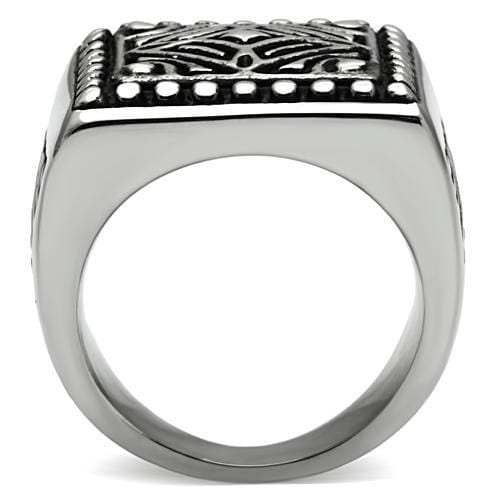 TK585 - High polished (no plating) Stainless Steel Ring with No Stone - Alamode - Flyclothing LLC