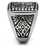 TK585 - High polished (no plating) Stainless Steel Ring with No Stone - Alamode - Flyclothing LLC