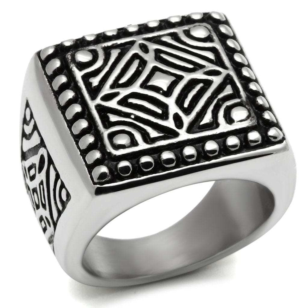 TK585 - High polished (no plating) Stainless Steel Ring with No Stone - Alamode - Flyclothing LLC