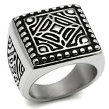 TK585 - High polished (no plating) Stainless Steel Ring with No Stone - Alamode - Flyclothing LLC