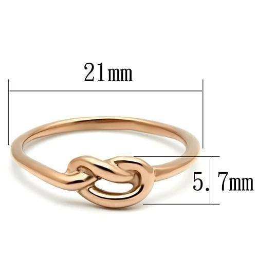 TK630R - IP Rose Gold(Ion Plating) Stainless Steel Ring with No Stone - Alamode - Flyclothing LLC