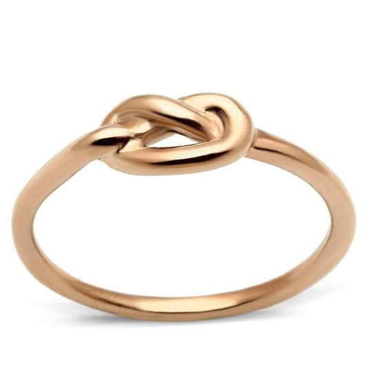 TK630R - IP Rose Gold(Ion Plating) Stainless Steel Ring with No Stone - Alamode - Flyclothing LLC