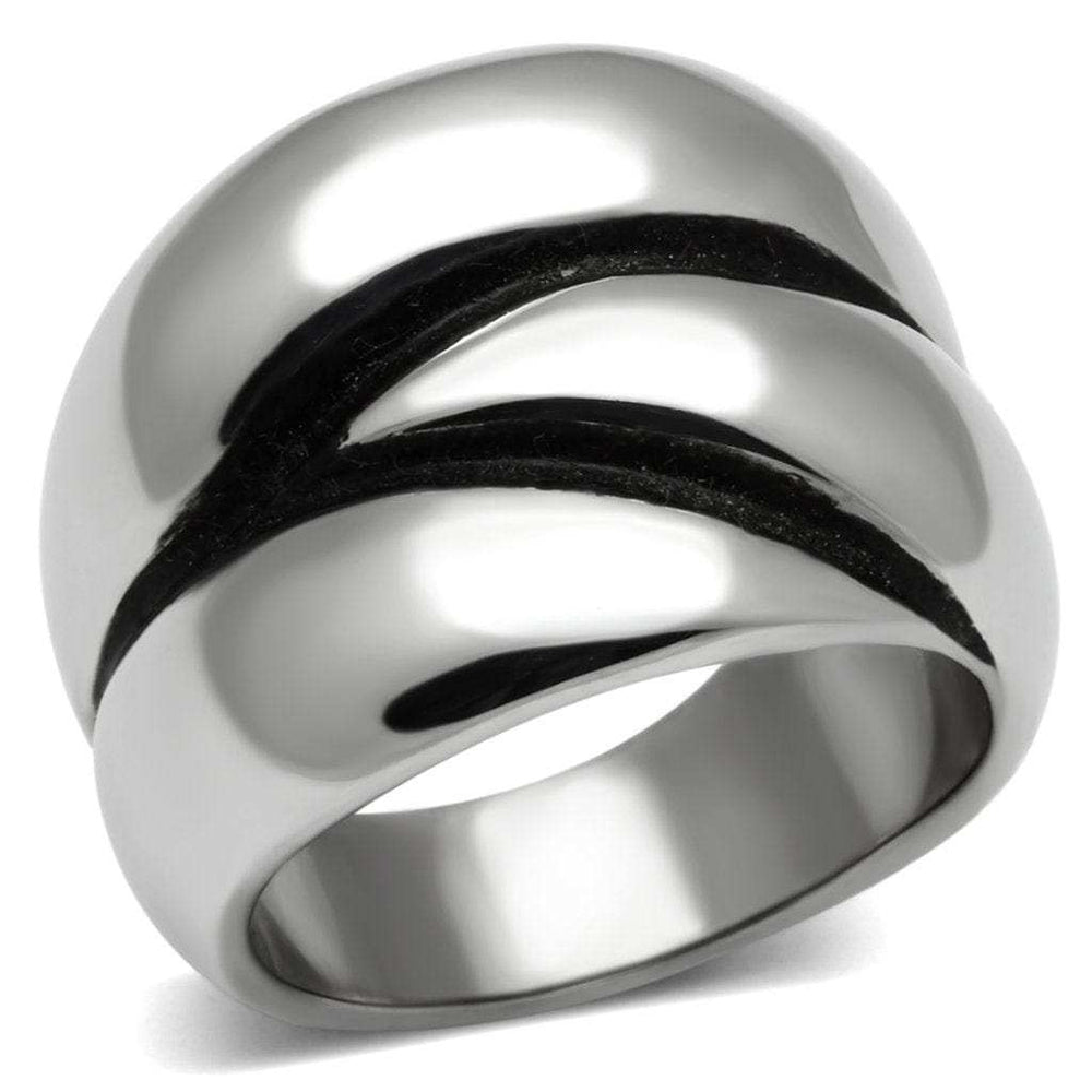 TK633 - High polished (no plating) Stainless Steel Ring with No Stone - Alamode - Flyclothing LLC