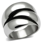 TK633 - High polished (no plating) Stainless Steel Ring with No Stone - Alamode - Flyclothing LLC