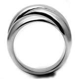 TK633 - High polished (no plating) Stainless Steel Ring with No Stone - Alamode - Flyclothing LLC