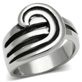 TK635 - High polished (no plating) Stainless Steel Ring with No Stone - Alamode - Flyclothing LLC