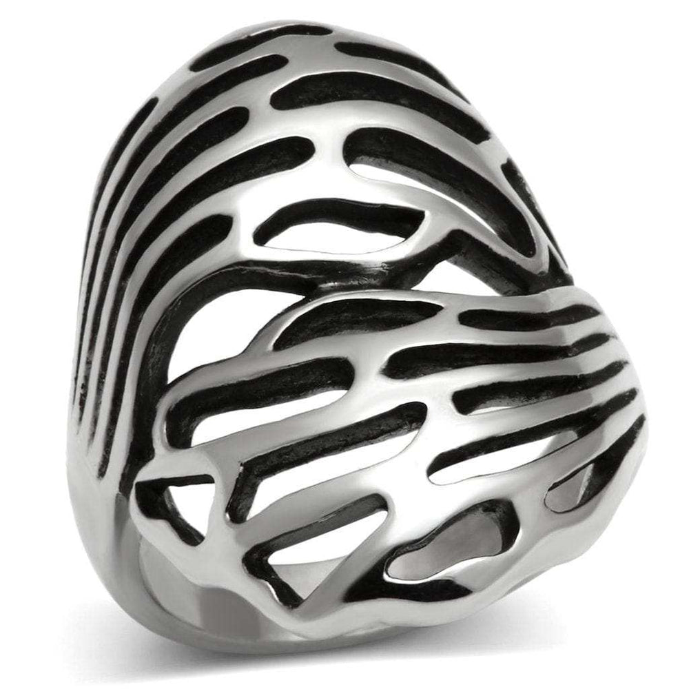 TK636 - High polished (no plating) Stainless Steel Ring with No Stone - Alamode - Flyclothing LLC