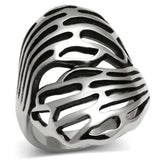 TK636 - High polished (no plating) Stainless Steel Ring with No Stone - Alamode - Flyclothing LLC