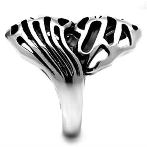 TK636 - High polished (no plating) Stainless Steel Ring with No Stone - Alamode - Flyclothing LLC