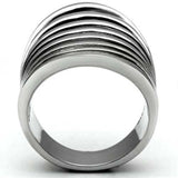 TK665 - High polished (no plating) Stainless Steel Ring with No Stone - Alamode - Flyclothing LLC