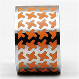 TK679 - High polished (no plating) Stainless Steel Ring with Epoxy in Orange - Alamode - Flyclothing LLC
