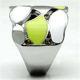 TK693 - High polished (no plating) Stainless Steel Ring with Top Grade Crystal in Topaz - Alamode - Flyclothing LLC