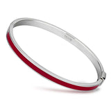 TK744 - High polished (no plating) Stainless Steel Bangle with Epoxy in Siam - Alamode - Flyclothing LLC