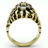 TK771 - IP Gold(Ion Plating) Stainless Steel Ring with AAA Grade CZ in Clear - Alamode - Flyclothing LLC